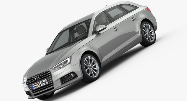 audi a4 avant 2016 detailed interior 3D Model .c4d .max .obj .3ds .fbx .stl .blend 
