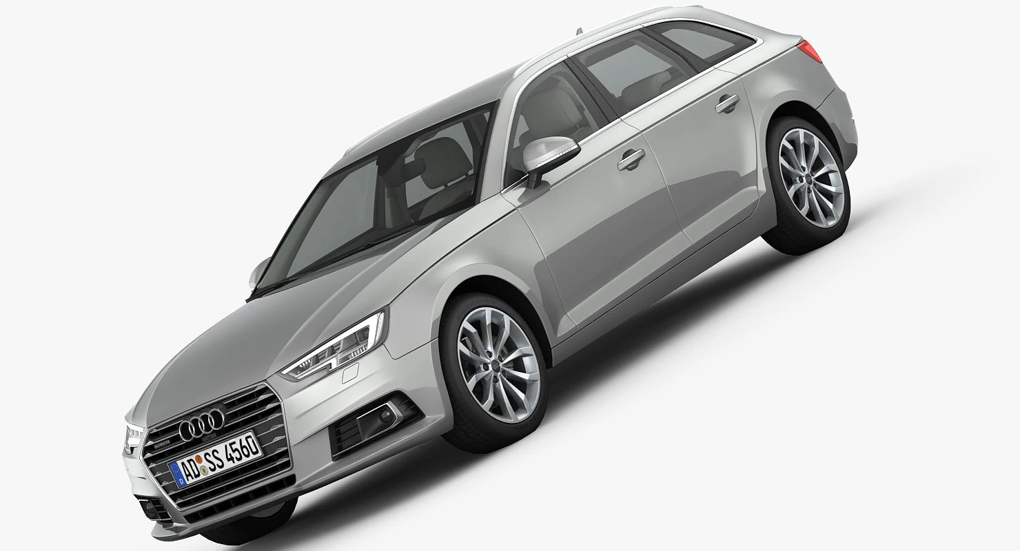 audi a4 avant 2016 detailed interior 3D Model .c4d .max .obj .3ds .fbx .stl .blend 