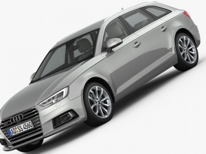 audi a4 avant 2016 detailed interior Modelo 3D