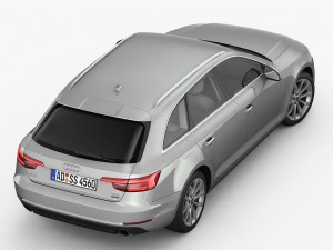audi a4 avant 2016 detailed interior 3D Model