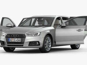 audi a4 avant 2016 detailed interior 3D Model
