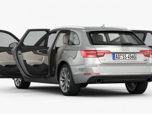 audi a4 avant 2016 detailed interior 3D Model