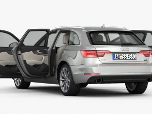 audi a4 avant 2016 detailed interior 3D Model