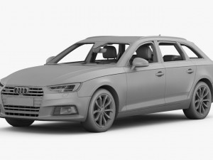 audi a4 avant 2016 detailed interior 3D Model