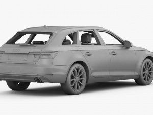 audi a4 avant 2016 detailed interior 3D Model