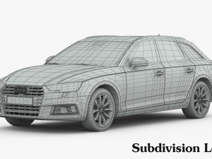 audi a4 avant 2016 detailed interior 3D Model