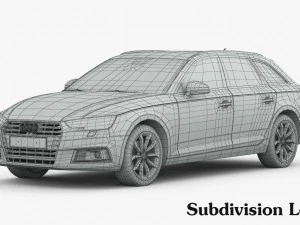 audi a4 avant 2016 detailed interior 3D Model