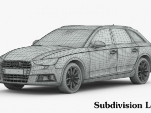 audi a4 avant 2016 detailed interior 3D Model