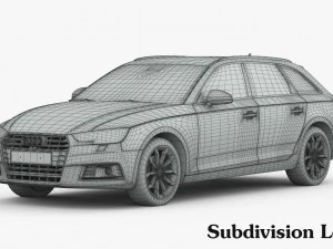 audi a4 avant 2016 detailed interior 3D Model