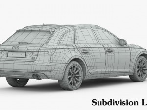 audi a4 avant 2016 detailed interior 3D Model