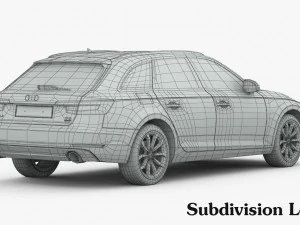 audi a4 avant 2016 detailed interior 3D Model