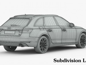 audi a4 avant 2016 detailed interior 3D Model
