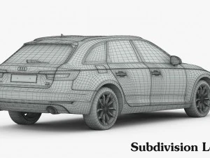 audi a4 avant 2016 detailed interior 3D Model