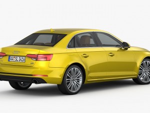 audi a4 s-line 2016 detailed interior Modèle 3D