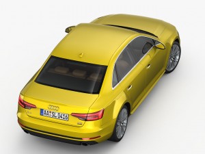 audi a4 s-line 2016 detailed interior Modèle 3D