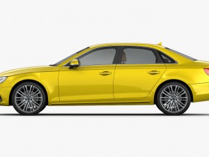 audi a4 s-line 2016 detailed interior Modèle 3D