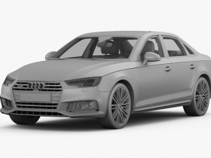 audi a4 s-line 2016 detailed interior Modèle 3D