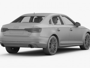 audi a4 s-line 2016 detailed interior Modèle 3D