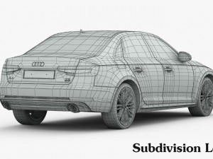 audi a4 s-line 2016 detailed interior Modèle 3D