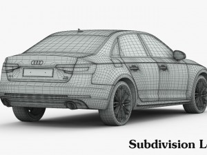 audi a4 s-line 2016 detailed interior Modèle 3D