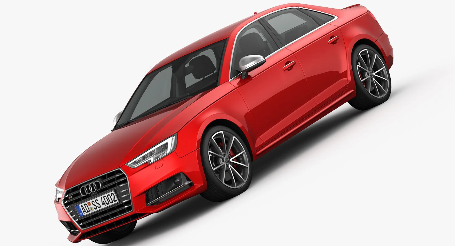 audi s4 2016 detailed interior 3D Model .c4d .max .obj .3ds .fbx .stl .blend 