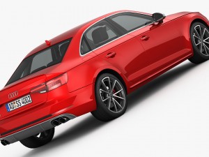 audi s4 2016 detailed interior 3D 모델
