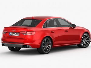 audi s4 2016 detailed interior 3D 모델