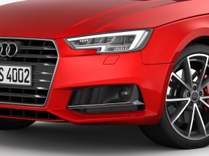 audi s4 2016 detailed interior 3D 모델