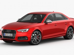 audi s4 2016 detailed interior 3D 모델