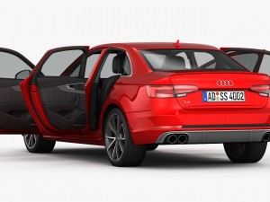 audi s4 2016 detailed interior 3D 모델