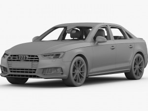 audi s4 2016 detailed interior 3D 모델