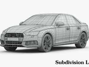 audi s4 2016 detailed interior 3D Model