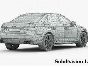 audi s4 2016 detailed interior 3D 모델