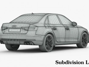 audi s4 2016 detailed interior 3D Model