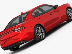 dodge charger r-t 2015 detailed interior 3D Модель