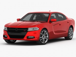 dodge charger r-t 2015 detailed interior 3D Модель