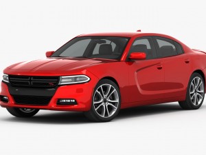 dodge charger r-t 2015 detailed interior 3D Модель