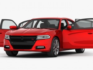 dodge charger r-t 2015 detailed interior 3D Модель