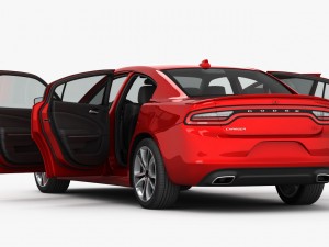 dodge charger r-t 2015 detailed interior 3D Модель