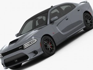 ダッジ チャージャー SRT 392 2015 の詳細なインテリア 3Dモデル