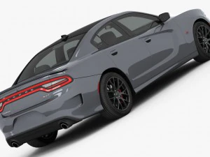 Dodge Charger SRT 392 2015 Detaillierte Innenausstattung 3D Modell
