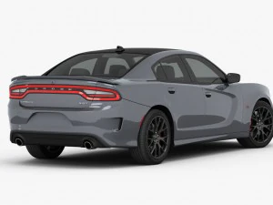 Dodge Charger SRT 392 2015 Detaillierte Innenausstattung 3D Modell