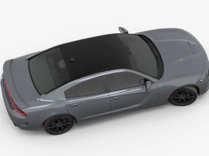 Dodge Charger SRT 392 2015 Detaillierte Innenausstattung 3D Modell