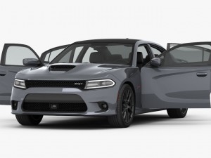 dodge charger srt 392 2015 detailed interior 3D Model