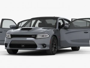 Dodge Charger SRT 392 2015 Detaillierte Innenausstattung 3D Modell