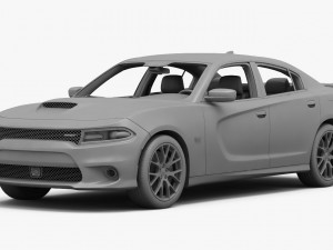 dodge charger srt 392 2015 detailed interior 3D Model