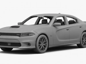 Dodge Charger SRT 392 2015 Detaillierte Innenausstattung 3D Modell