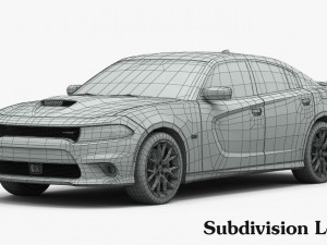 dodge charger srt 392 2015 detailed interior 3D Model