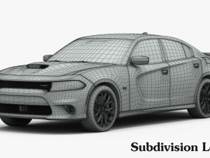 dodge charger srt 392 2015 detailed interior 3D Model