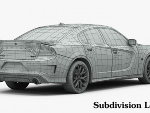 dodge charger srt 392 2015 detailed interior 3D Model